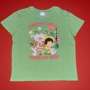 Strawberry Shortcake Green T-Shirt W/Kindness Helps Friendship Grow Tagless NWT